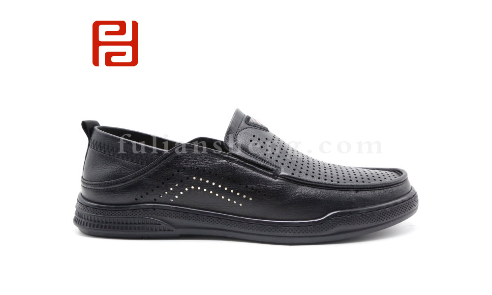 福連升夏季休閑商務男鞋舒適軟底透氣鞋子