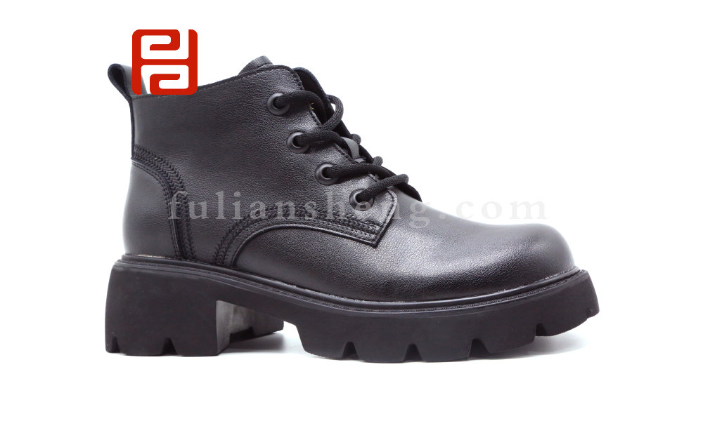 福連升秋冬季新品女鞋時尚休閑高幫低跟女鞋時尚短靴