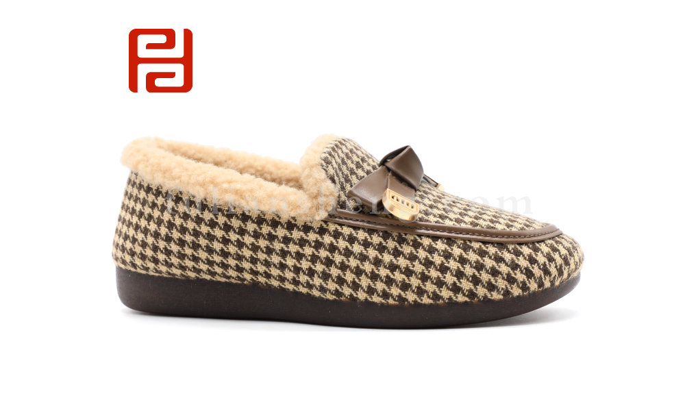 福連升冬季新款休閑生活女鞋舒適休閑寫棉瓢鞋