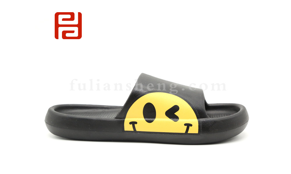 福連升夏季舒適軟底拖鞋男款沙灘涼拖個(gè)性情侶笑臉