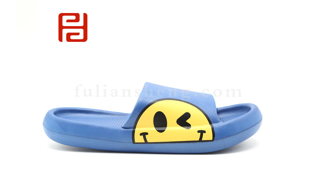 福連升夏季舒適軟底拖鞋男款沙灘涼拖個(gè)性情侶笑臉