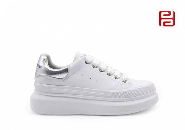 福連升休閑鞋真皮厚底小白鞋增高松糕底休閑運動板鞋