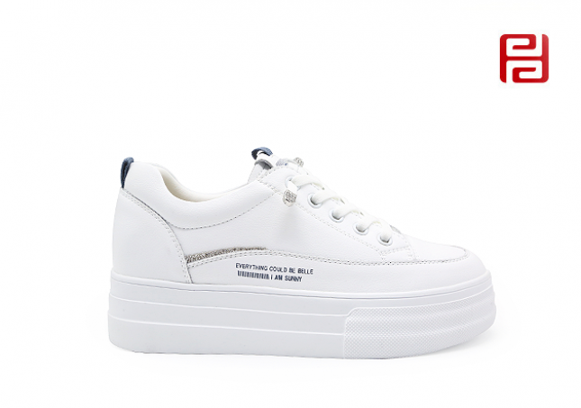 福連升2021秋季新款松糕厚底小白鞋增高休閑百搭板鞋